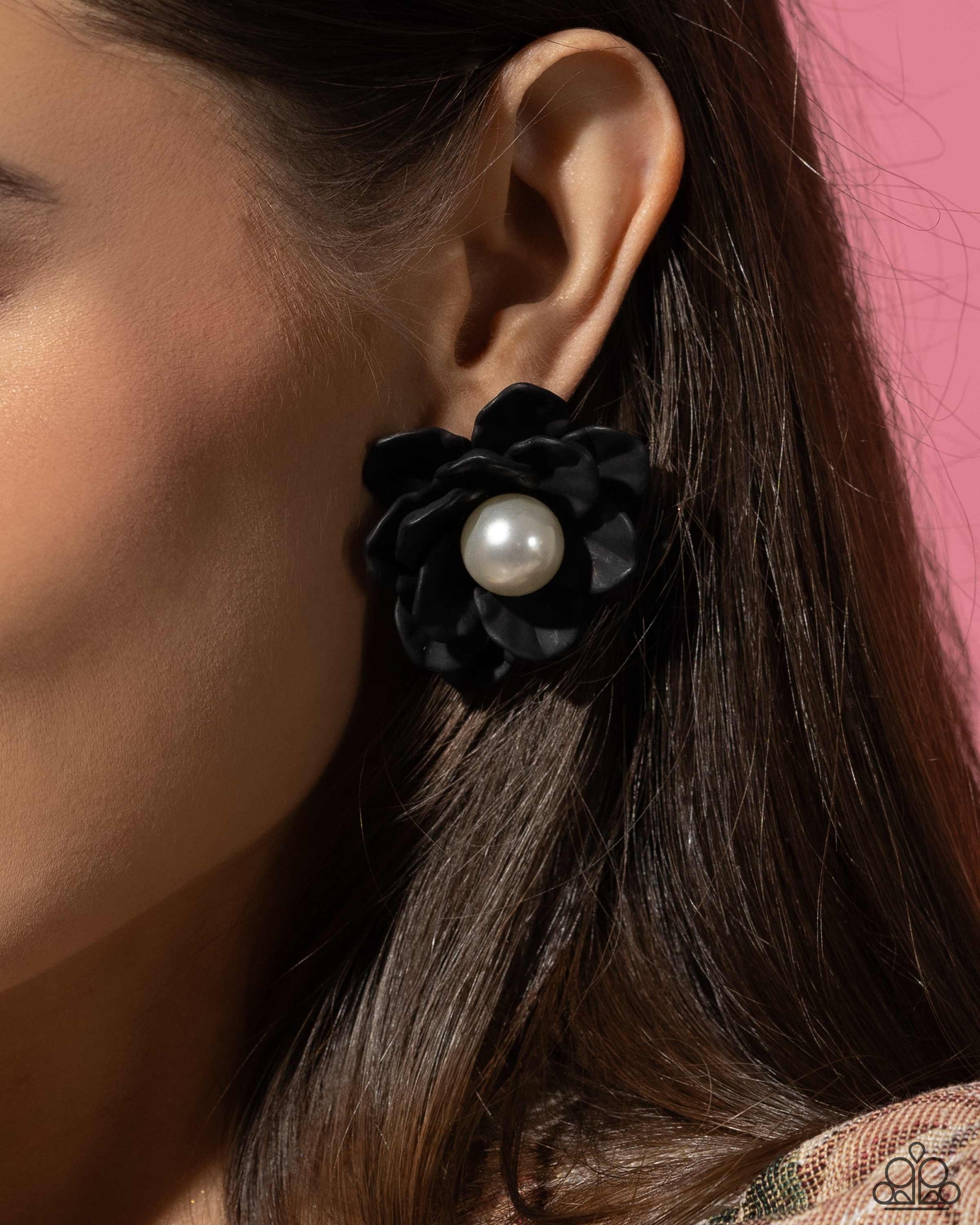 Blooming Backdrop Black Earrings - Jewelry by Bretta