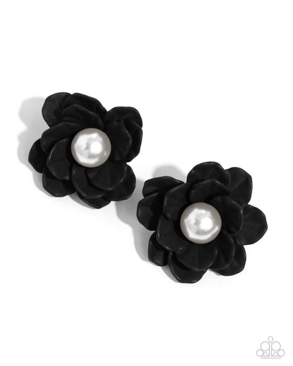 Blooming Backdrop Black Earrings - Jewelry by Bretta