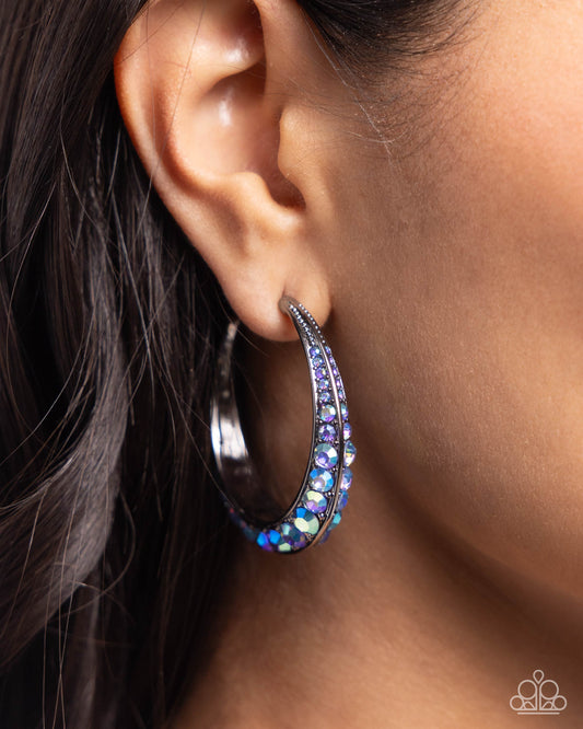Embedded Edge Blue Earrings - Jewelry by Bretta
