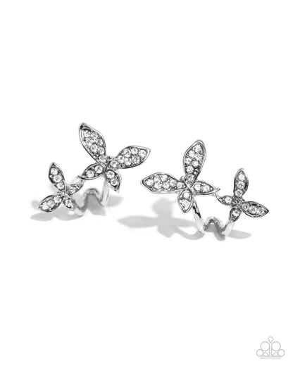 Adorably Aerial White Butterfly Earrings - Jewelry by Bretta