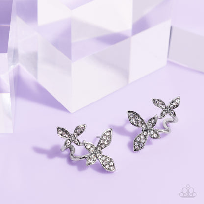 Adorably Aerial White Butterfly Earrings - Jewelry by Bretta