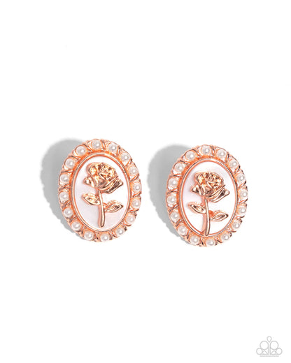 Rosy Relic Copper Earrings - Jewelry by Bretta