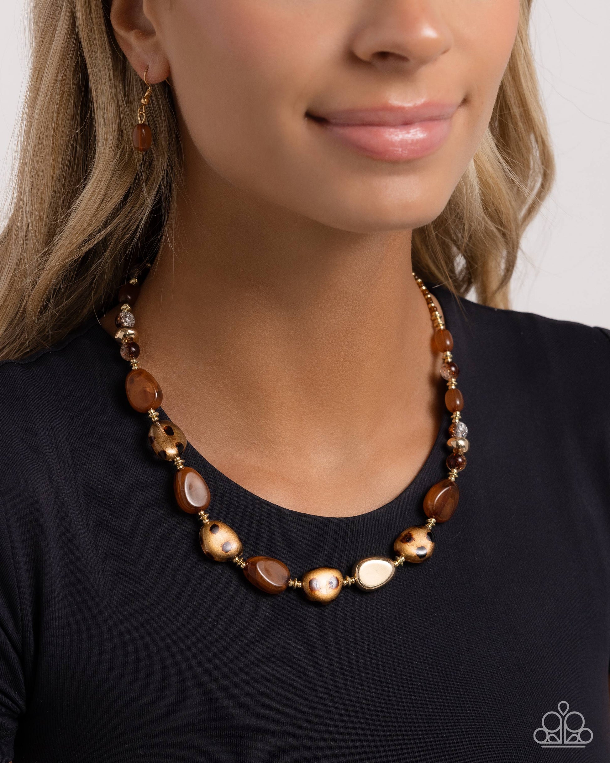 Spotted Safari Brown Necklace - Jewelry by Bretta