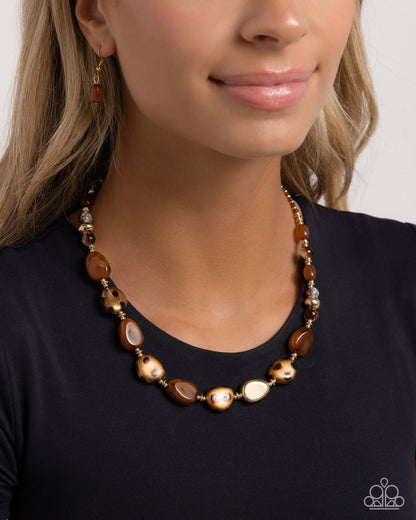Spotted Safari Brown Necklace - Jewelry by Bretta