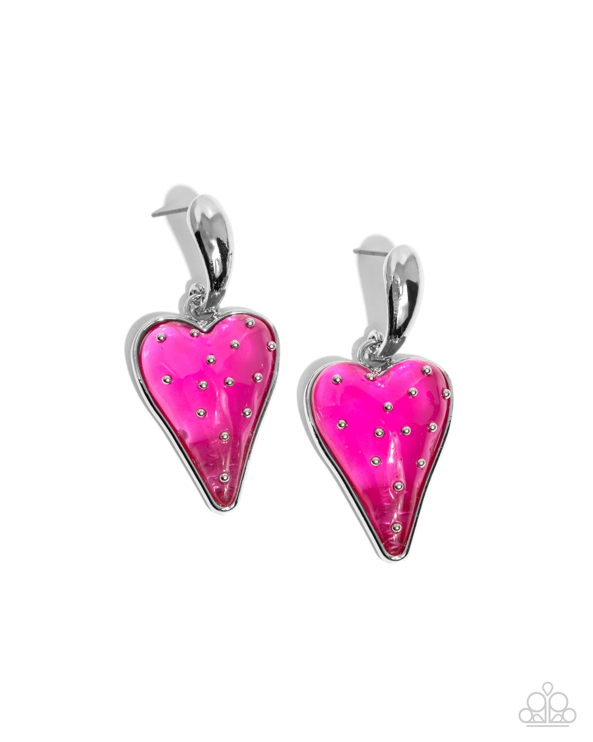 Glossy Goodwill Pink Earrings - Jewelry by Bretta