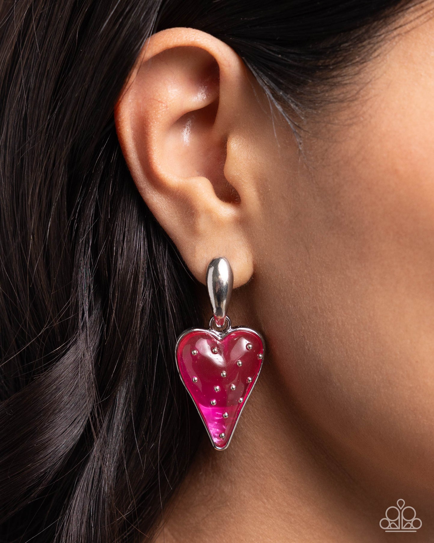 Glossy Goodwill Pink Earrings - Jewelry by Bretta