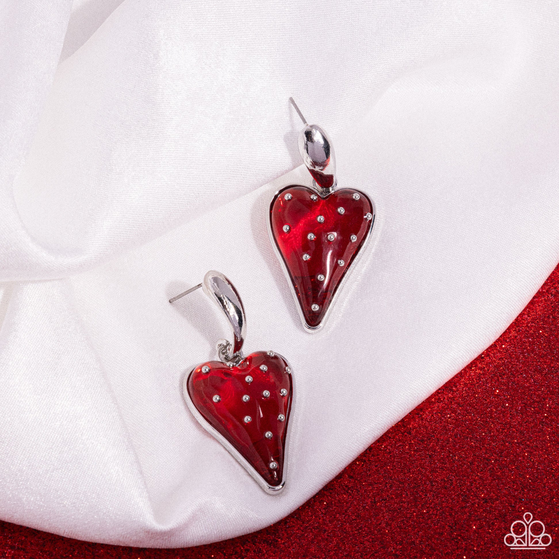 Glossy Goodwill Red Earrings  - Jewelry by Bretta