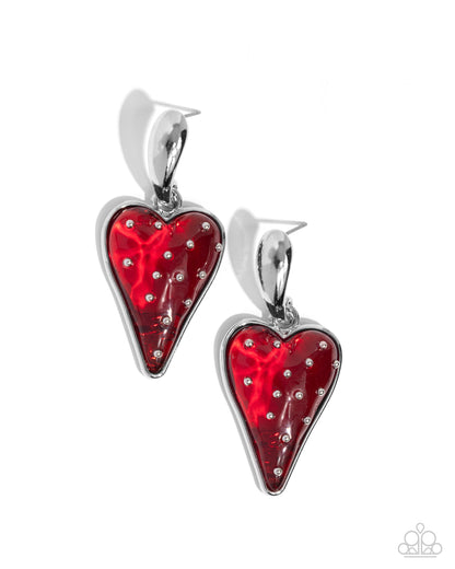 Glossy Goodwill Red Earrings  - Jewelry by Bretta