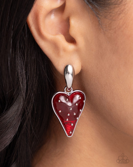 Glossy Goodwill Red Earrings  - Jewelry by Bretta