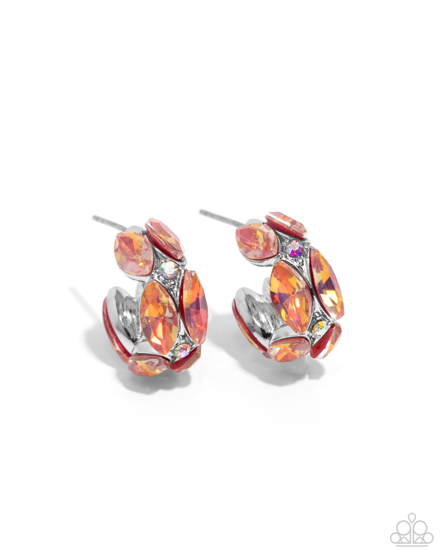 Dazzling Destiny Orange Hoop Earrings - Jewelry by Bretta