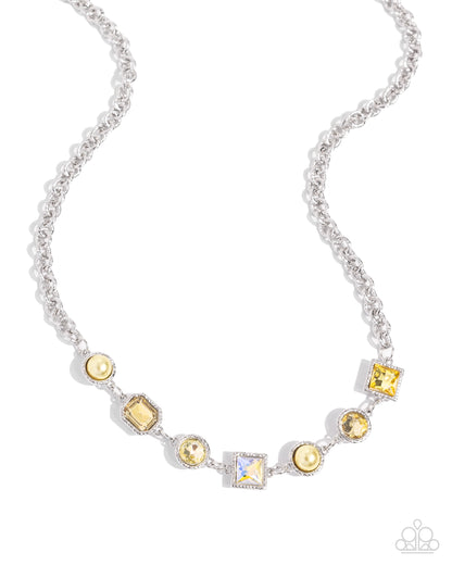Bejeweled Bravado Yellow Necklace - Jewelry by Bretta