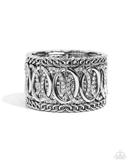 Forged Fashion White Bracelet - Jewelry by Bretta
