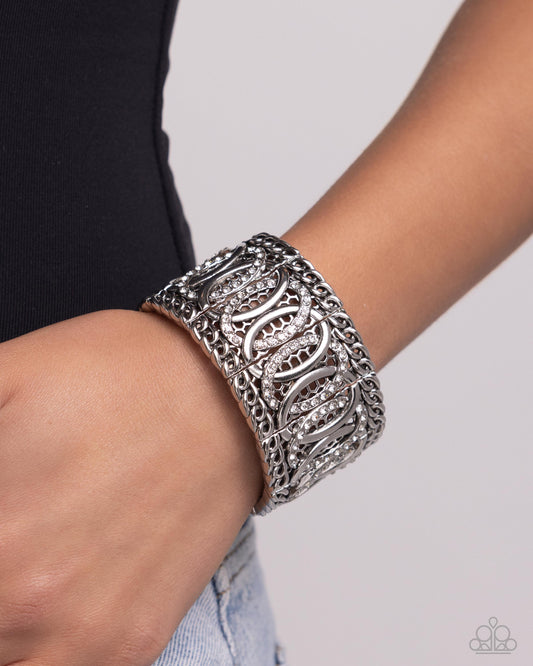 Forged Fashion White Bracelet - Jewelry by Bretta