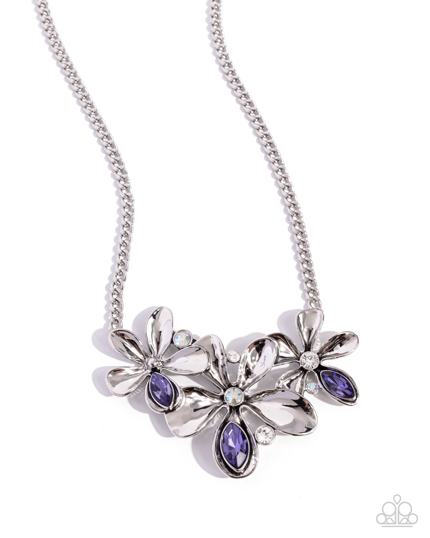 Twirling Triad Purple Flower Necklace - Jewelry by Bretta