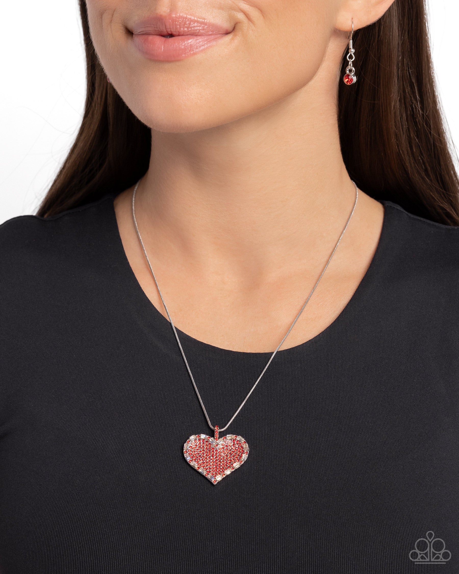 Affectionate Advance Red Heart Necklace - Jewelry by Bretta