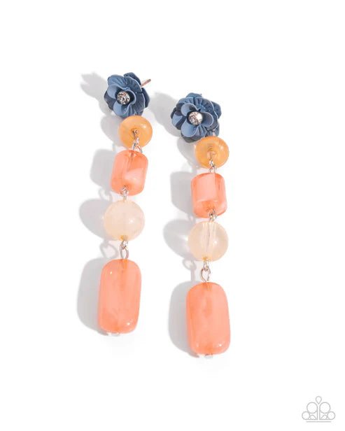 Meditative Magic Orange Post Earrings