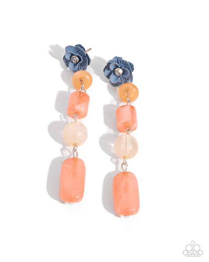 Meditative Magic Orange Post Earrings