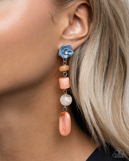 Meditative Magic Orange Post Earrings