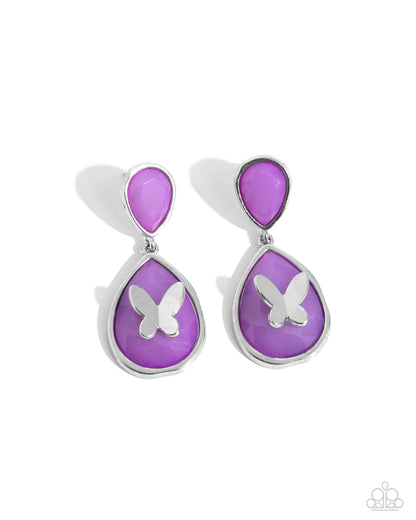BRIGHT This Sway Purple Earrings - Jewelry by Bretta