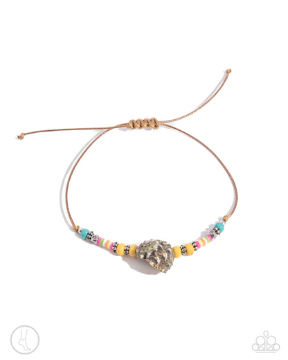 Break the SHELL Yellow Shell Anklet - Jewelry by Bretta