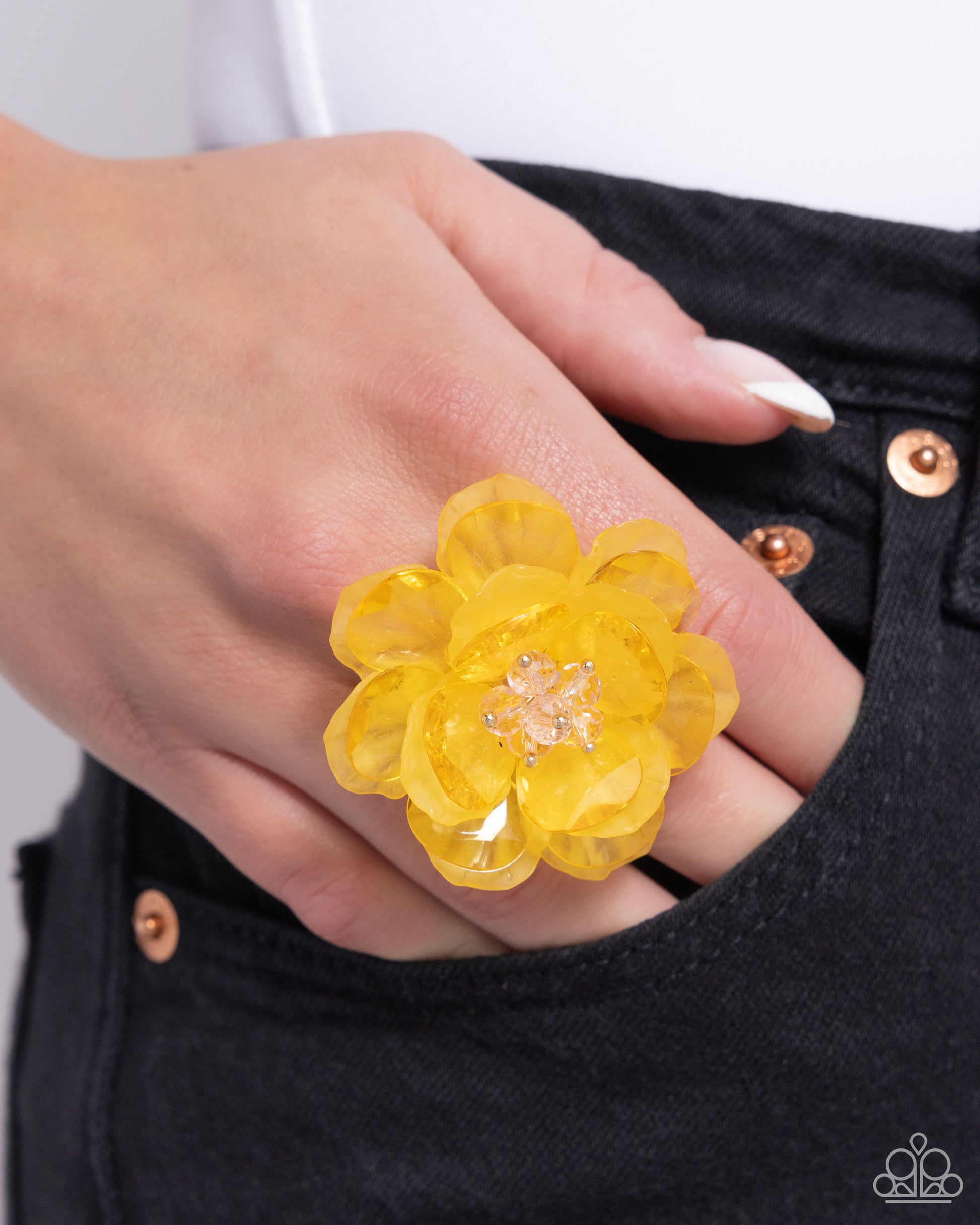 Petal Privilege Yellow Ring - Jewelry by Bretta