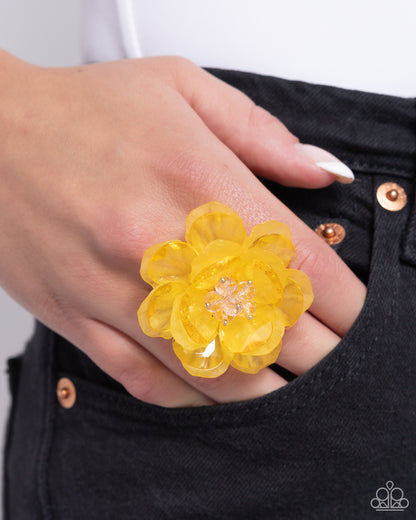 Petal Privilege Yellow Ring - Jewelry by Bretta