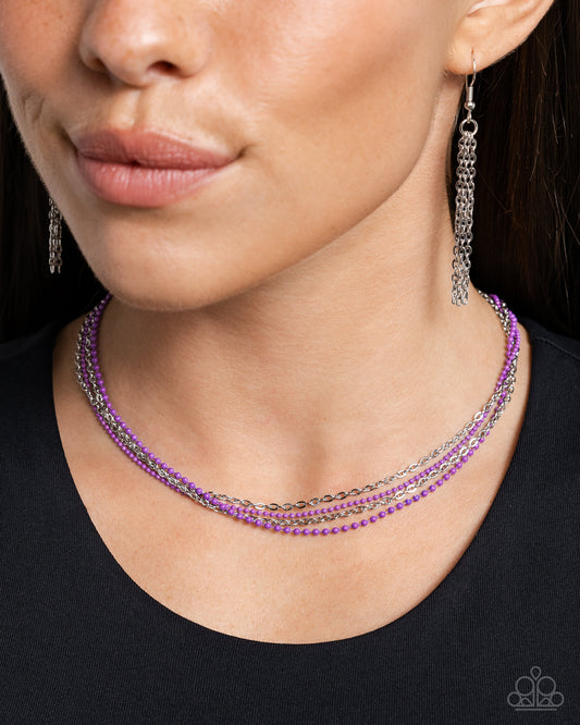Industrial Independence Purple Necklace - Jewelry by Bretta