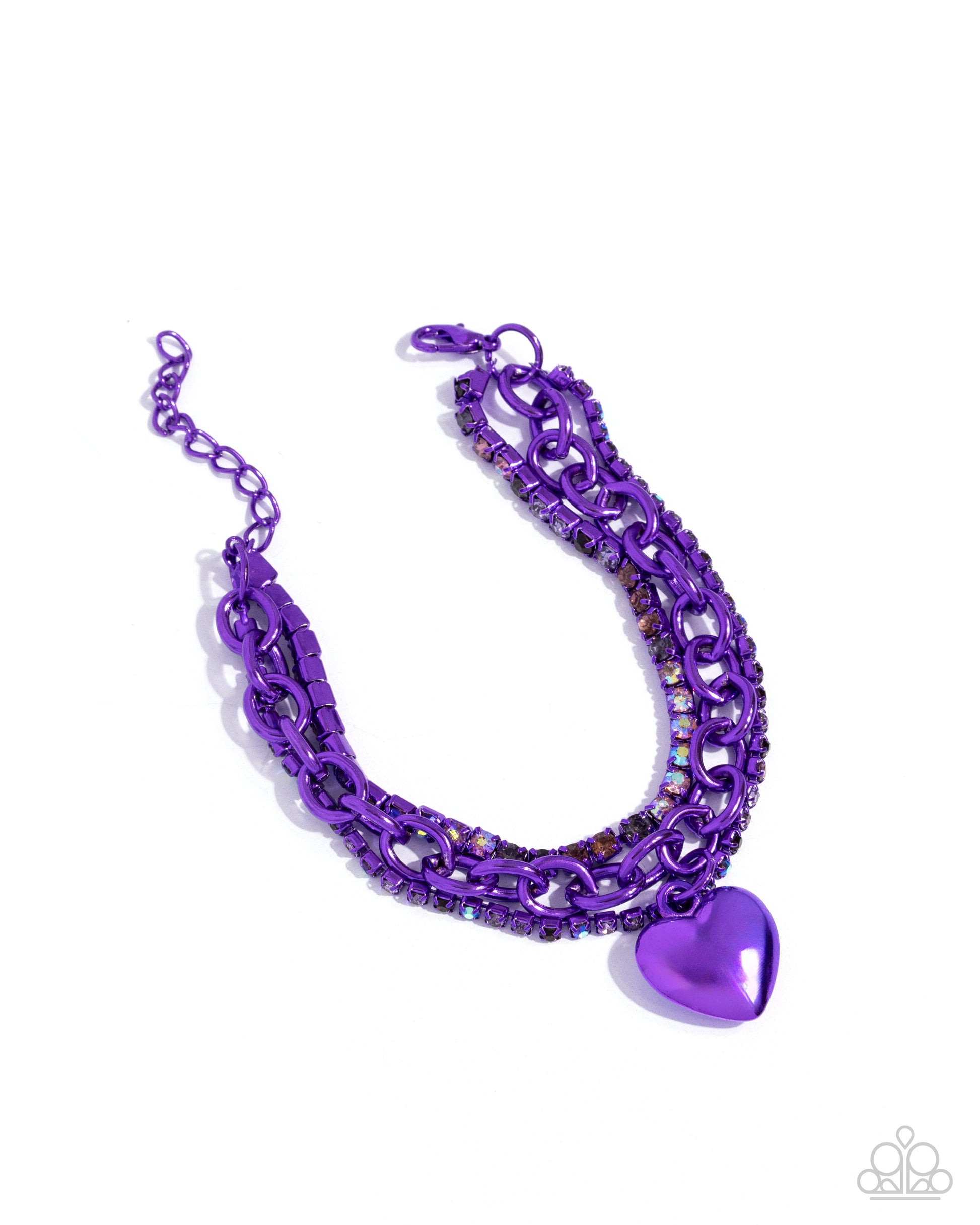 Affectionate Accent Purple Bracelet - Jewelry by Bretta