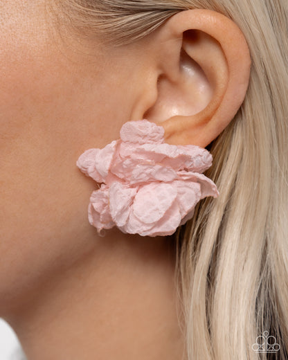 Tulle Twist Pink Earrings - Jewelry by Bretta