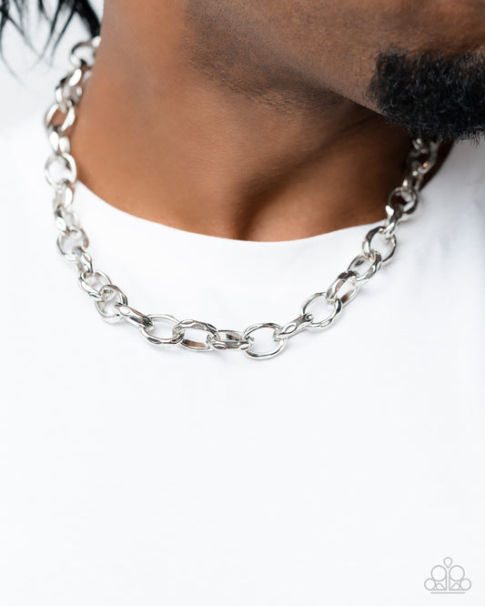Industrial Imitation Silver Necklace - Jewelry by Bretta