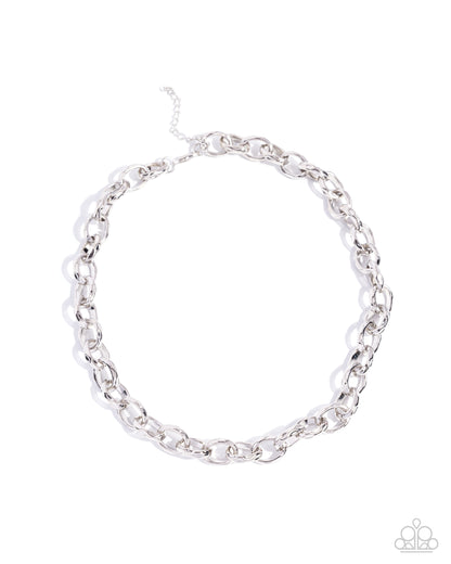 Industrial Imitation Silver Necklace - Jewelry by Bretta