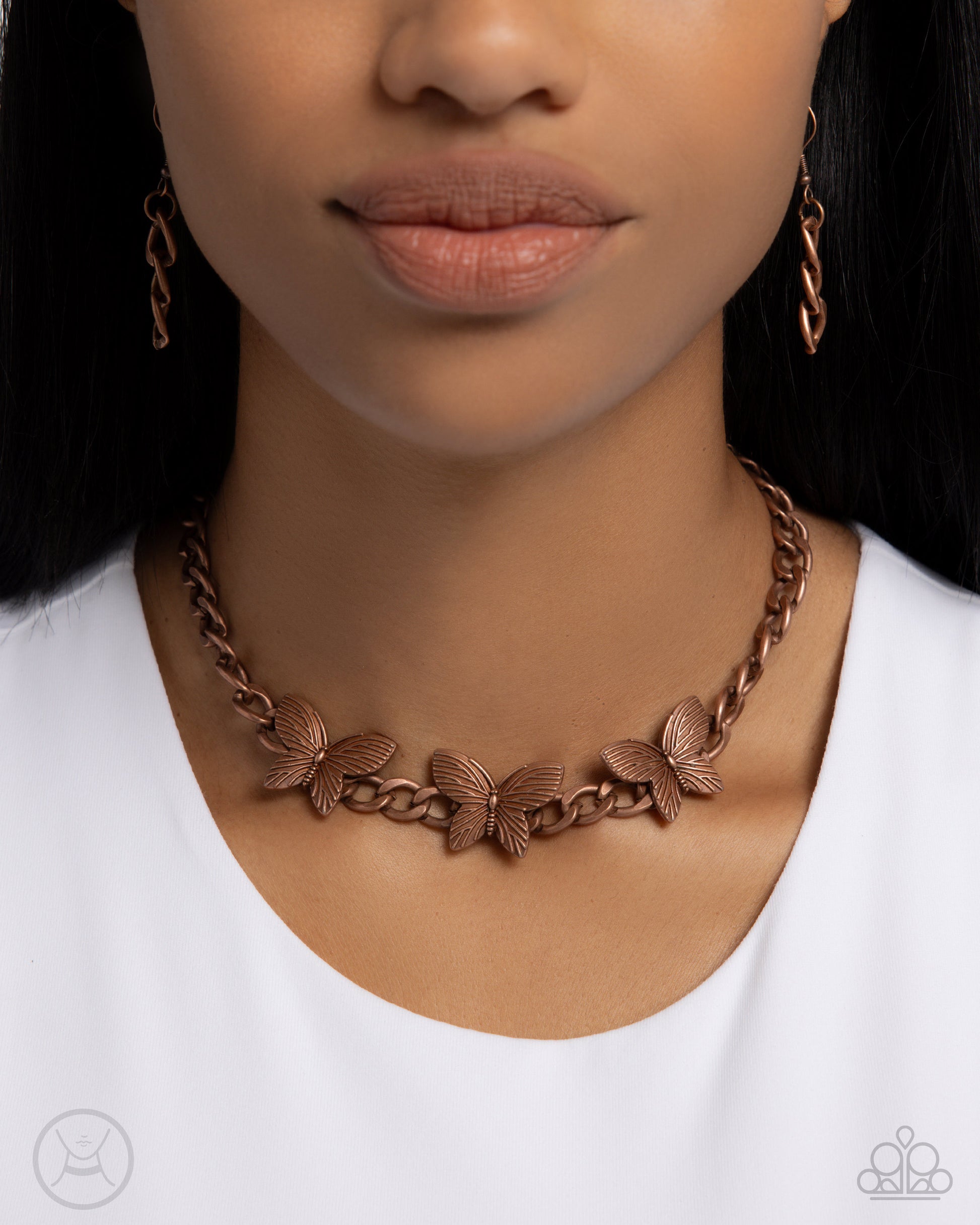 Aerial Ambition Copper Butterfly Necklace 