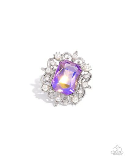 Framed Flourish Purple Ring - Jewelry by Bretta