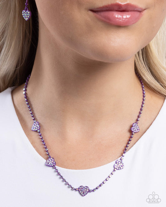 Homecoming Hearts Purple Heart Necklace - Jewelry by Bretta