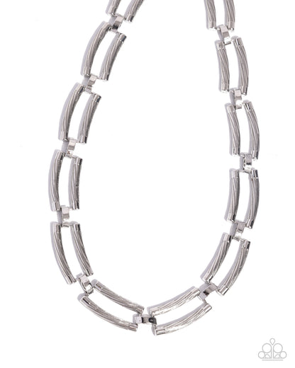 Technical Texture Silver Necklace - Jewelry by Bretta