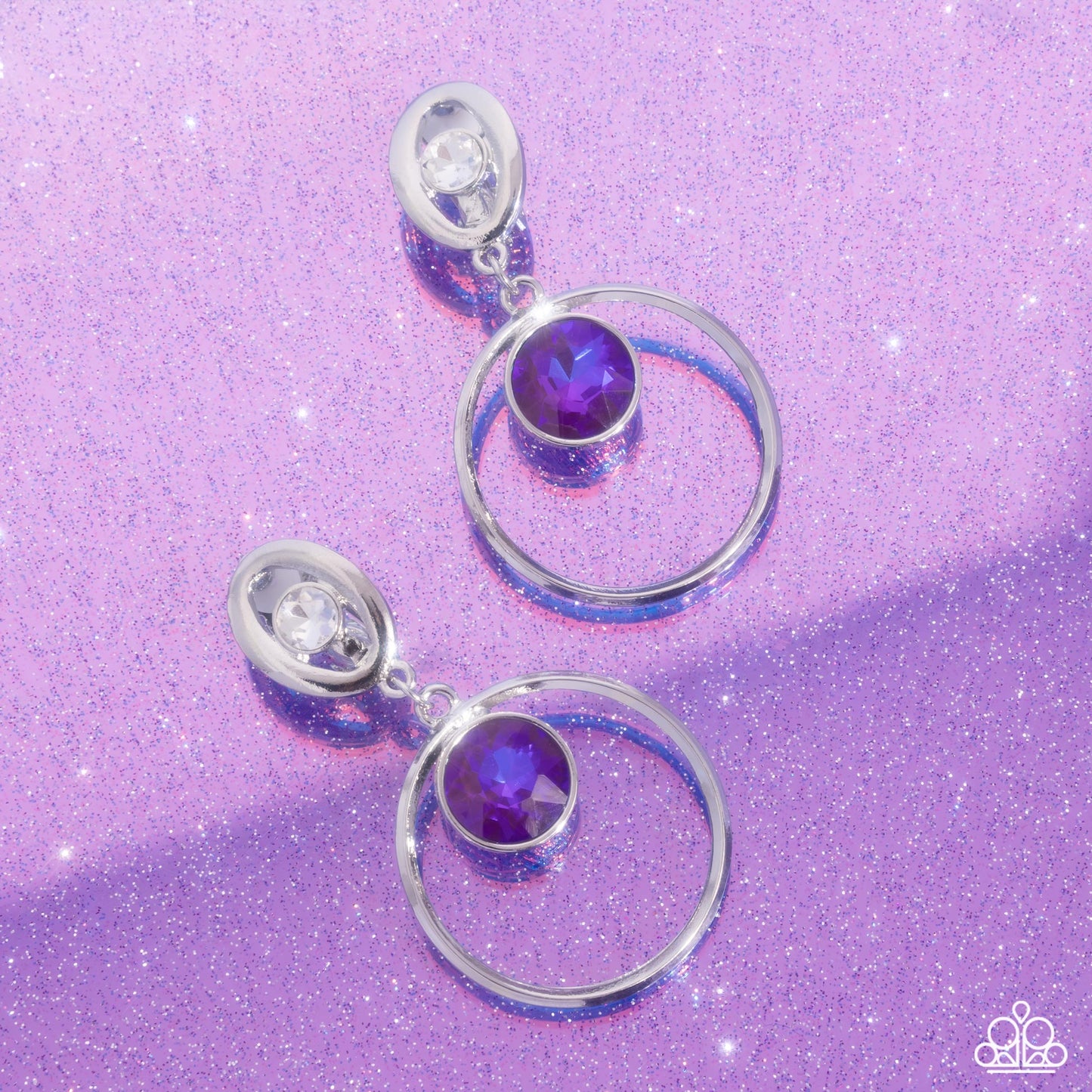 Modern Moment Purple Clip-on Earrings - Jewelry by Bretta