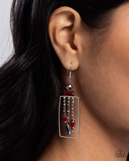 Framed Feature Red Earrings - Jewelry by Bretta