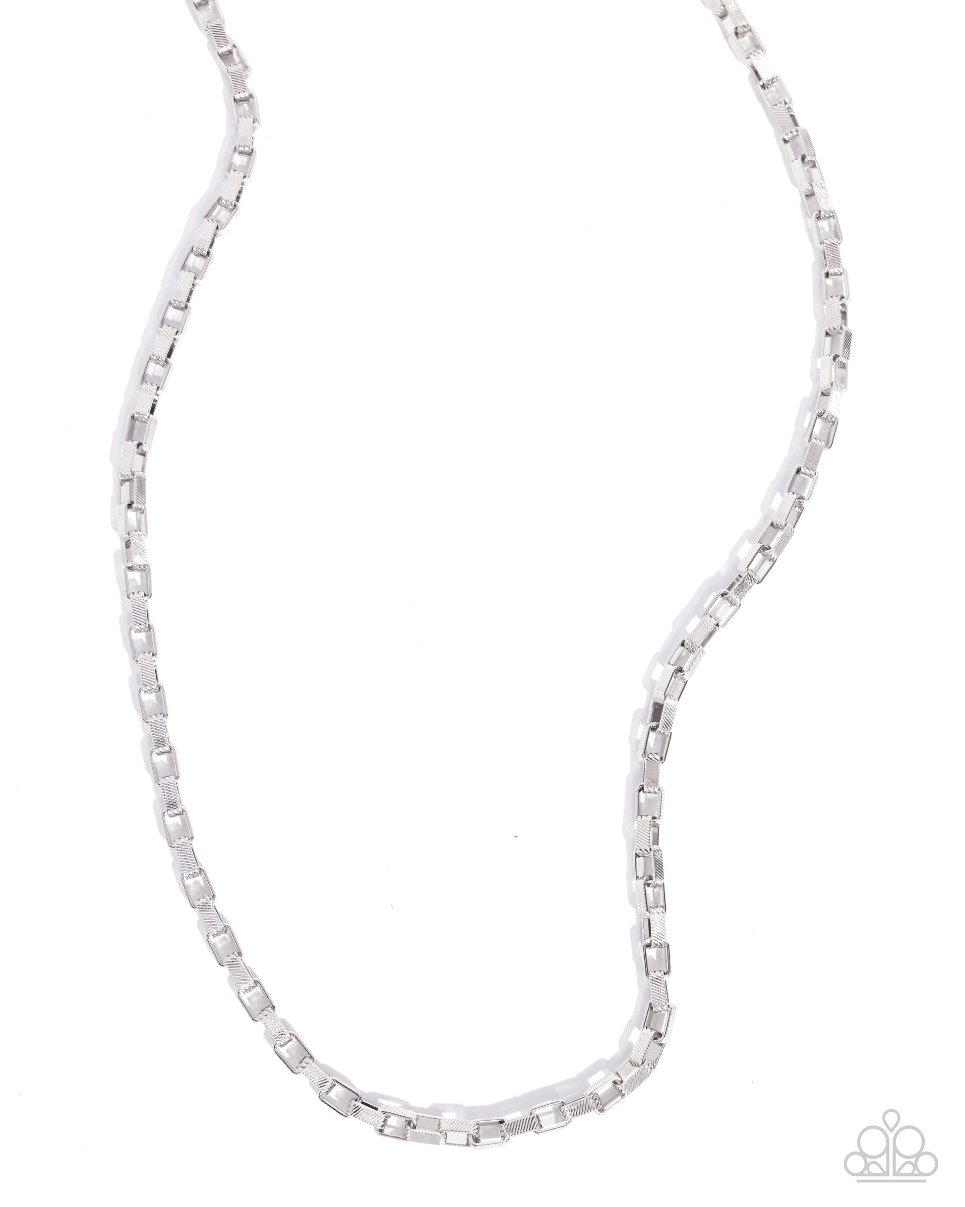 Smoldering Squares Silver Necklace 