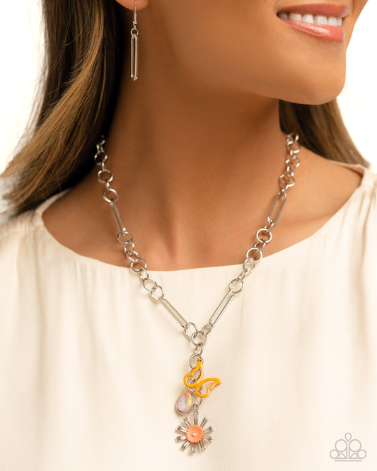 Aerial Adventure Orange Necklace   - Jewelry by Bretta