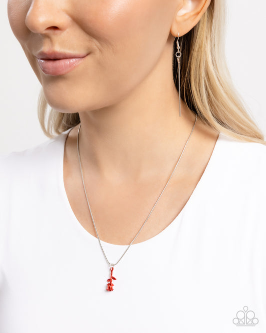 Tippy ROSE Red Necklace - Jewelry by Bretta