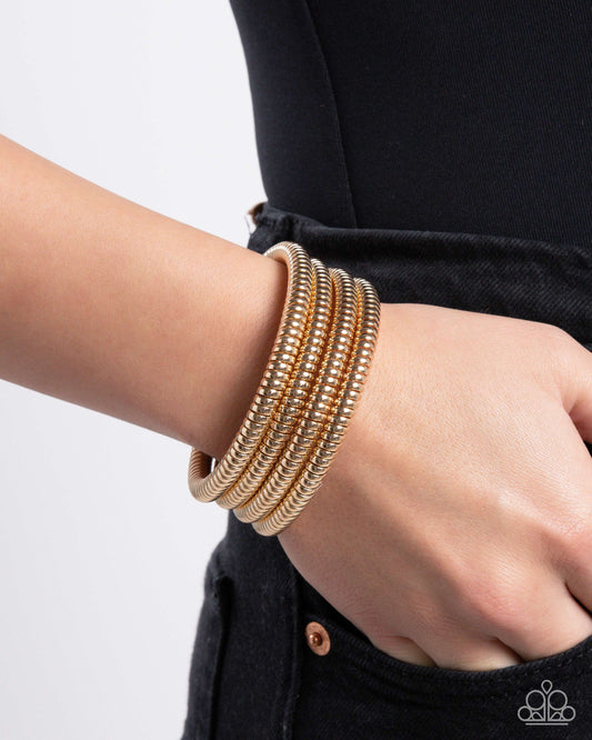 Casual Coils Gold Bracelet - Jewelry by Bretta