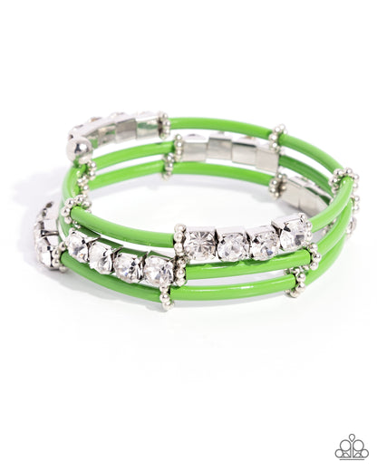 Certainly Coiled Green Coil Bracelet - Jewelry by Bretta