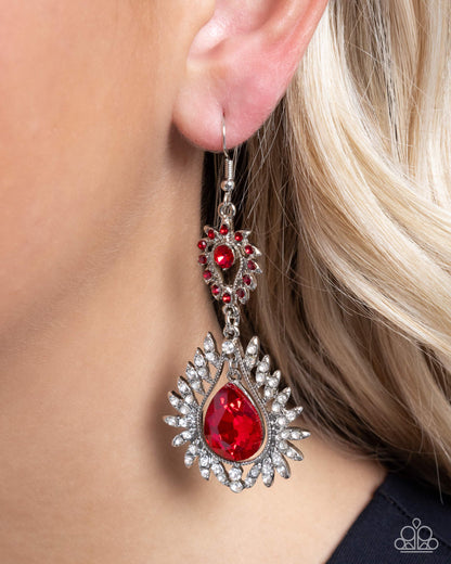 Teardrop Traveler Red Earrings - Jewelry by Bretta