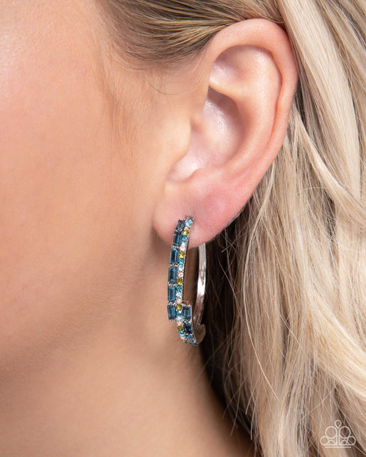 Ritzy Reputation Blue Hoop Earrings - Jewelry by Bretta