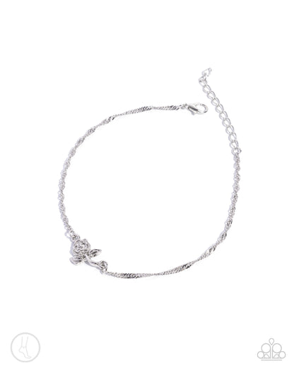 Rose Review Silver Anklet - Jewelry by Bretta