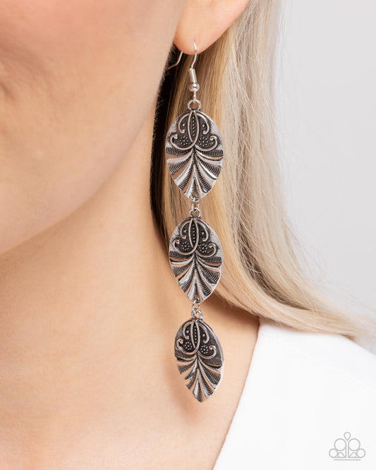 Rustic Range Silver Earrings - Jewelry by Bretta