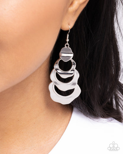 Layered Labor  Silver Earrings - Jewelry by Bretta