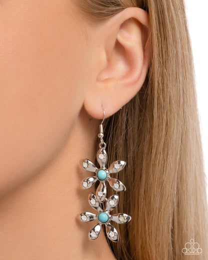 Fabulous Florals Blue Earrings - Jewelry by Bretta
