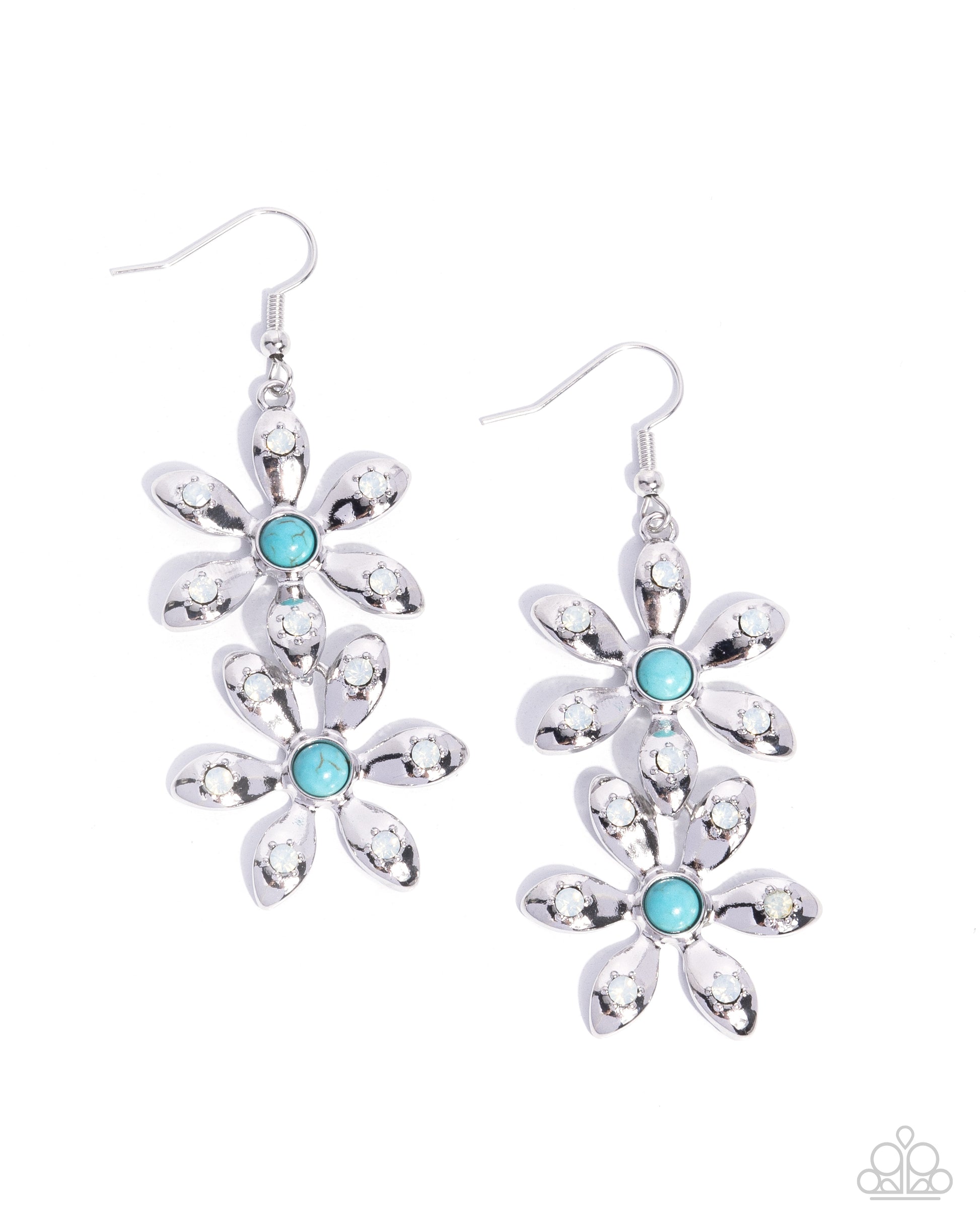 Fabulous Florals Blue Earrings - Jewelry by Bretta