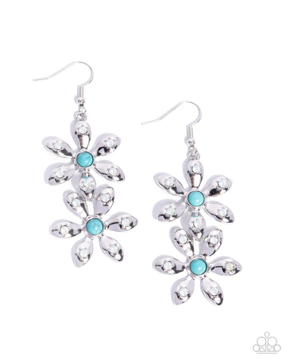 Fabulous Florals Blue Earrings - Jewelry by Bretta